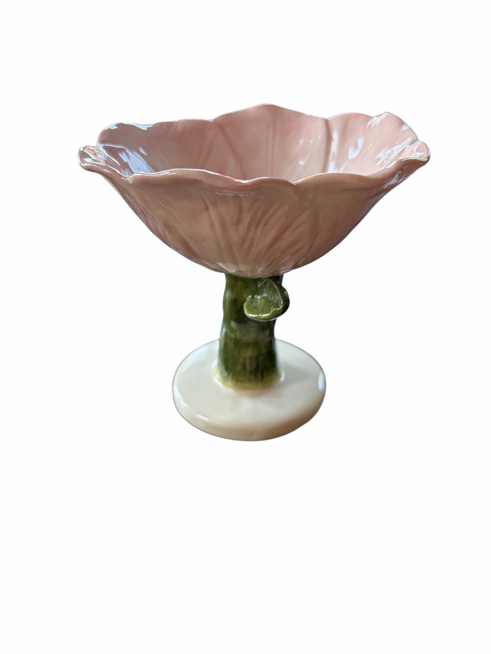 Pink Ceramic Flower Pedestal Dish by Mud Pie